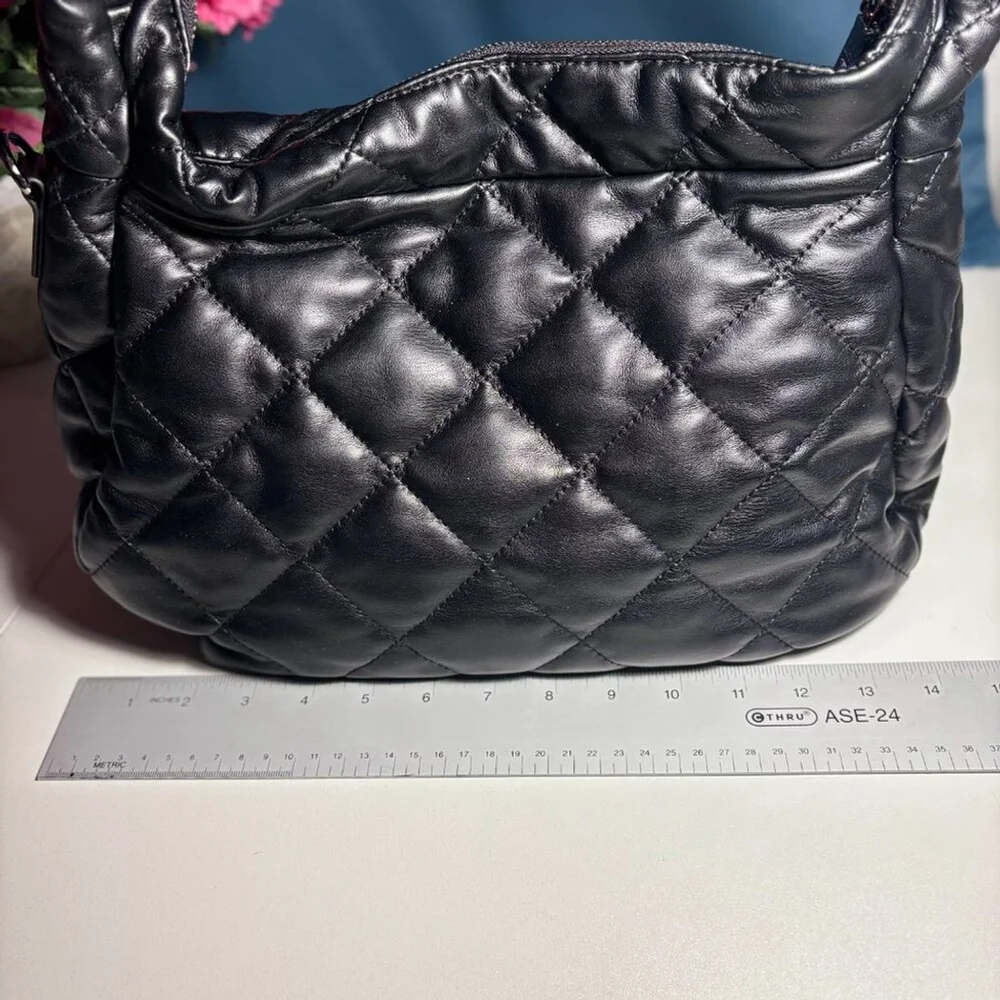 Steve Madden puffy black quilted hobo bag purse, NWOT
